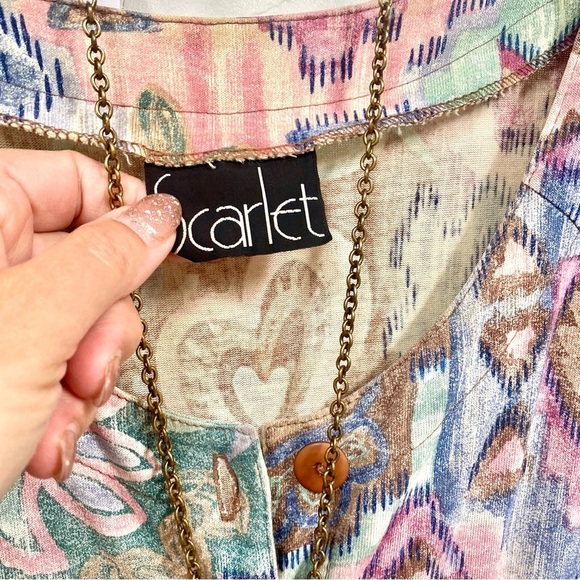 Stunning western Aztec native vibe vintage boho dress w country feel - Picture 9 of 16